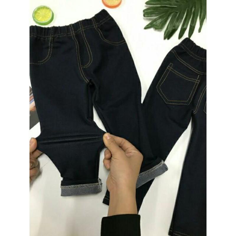 QUẦN LEGGING GIẢ BÒ CHO BÉ TRAI BÉ GÁI 8-18KG CHẤT THUN SÀNH ĐIỆU - QATE15