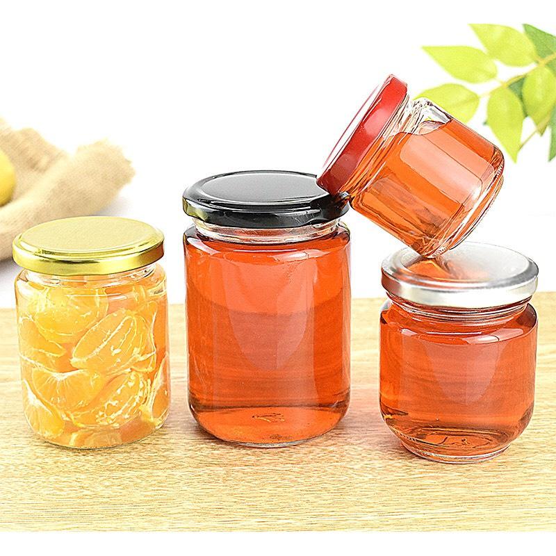 Hũ Lọ Tròn Thuỷ Tinh Nắp Thiếc 100Ml 220ML 350ML 450ML 500ML 800ML 1000ML | Đựng Thực Phẩm , Mật Ong Saffon