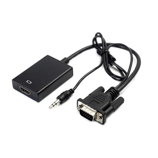 Cáp chuyển VGA sang HDMI, PC và Laptop cổng VGA chuyển sang TV HDMI có âm thanh