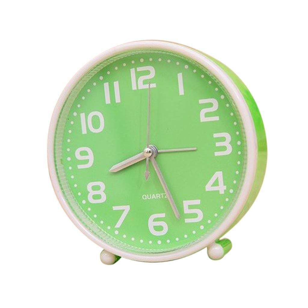 2pcs 5 Inch Alarm Clock Bedside Clock with Night Lights Home Decoration