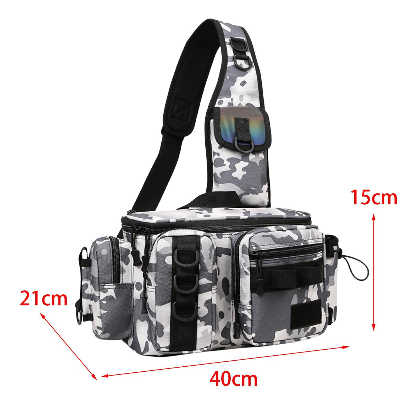 Fishing Tackle Bag Rod Holder Carry Case Bag Chest Pack for Men Women Hiking
