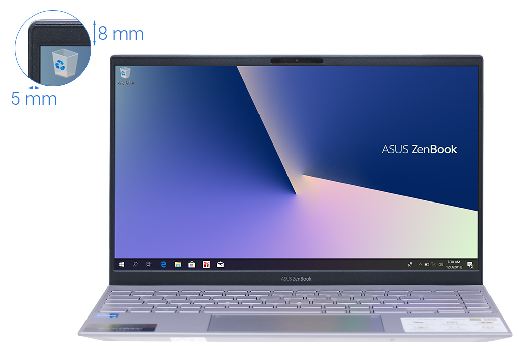 Laptop Asus UX425EA i5 1135G7/8GB/512GB/14&quot;F/Cáp/Túi/Win11/(KI883W)/Tím - Hàng chính hãng