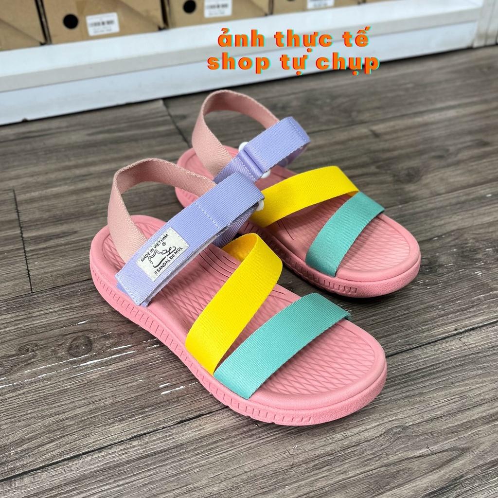 Giày sandal nữ siêu nhẹ hiệu MOL quai chữ Z MS2HH màu mix