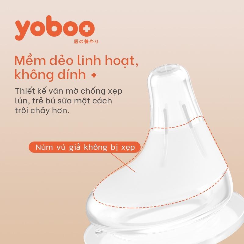 Combo 3 Núm Ty Thay Thế Bình Sữa Cho Bé yoboo - 2 Lỗ