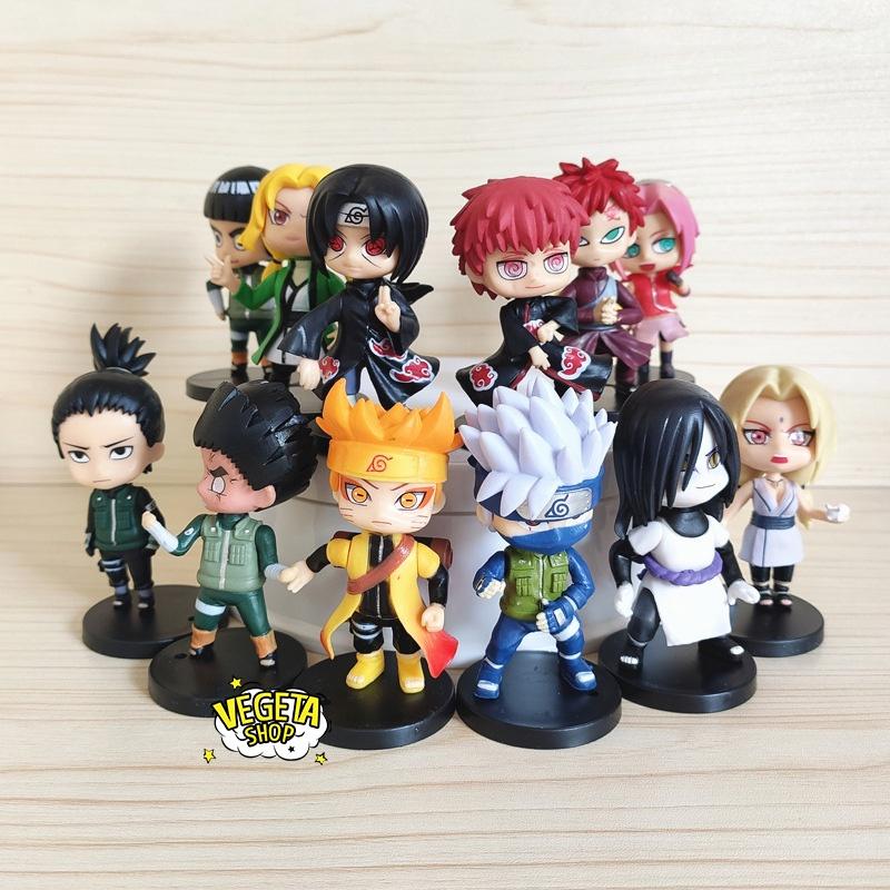 Mô hình Naruto - Bán lẻ tùy chọn 12 mẫu Naruto Kakashi Rock Lee Orochimaru Itachi Shikamaru Tsunade Sasori - Cao 7~8cm