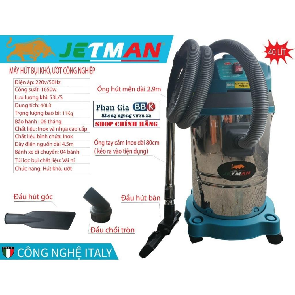Máy Hút Bụi Jetman Công Suất Cao 25L+30L+40L chính hãƞg, 100% Lõi Đồng, Bảo hành 1 năm