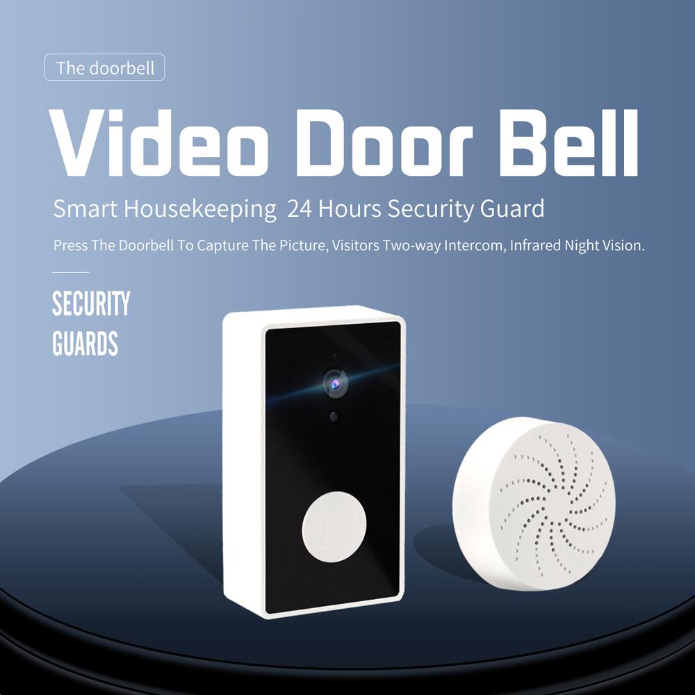 Tuya WIFI Video Doorbell with Chime Wireless Doorbell Camera APP Control Support 2-Way Audio Infrared NightVision
