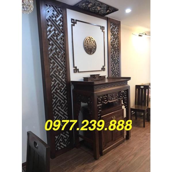 Bộ bàn thờ gỗ sồi màu óc chó 127cm