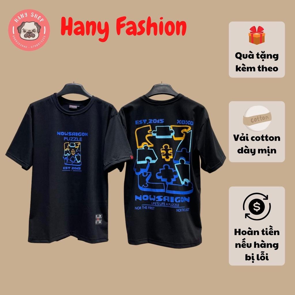Áo thun unisex tay lỡ NOW SÀI GÒN PUZZIE TEE ||Hany shop