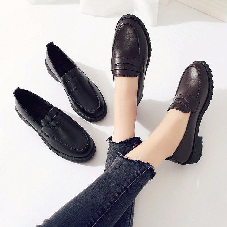 MS295 Giày lười bánh mỳ nữ, giày oxford nữ