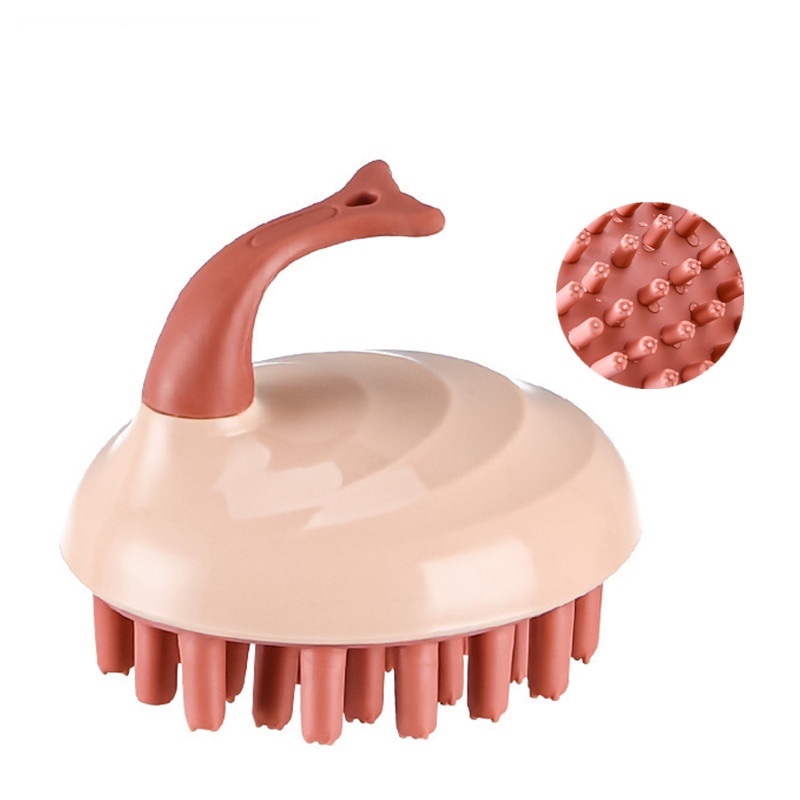 Lược gội massage da đầu bằng chất liệu silicon cao cấp giảm rụng kích thích mọc tóc tặng kèm móc khóa