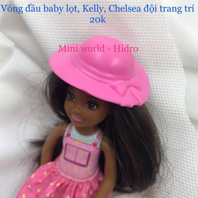 Phụ kiện cho búp bê Chelsea, Kelly, baby. Mũ nón cho búp bê Chelsea, Kelly, baby