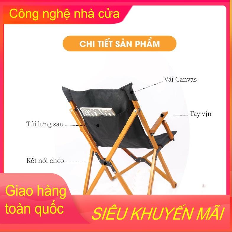 Ghế gỗ cắm trại thư giãn tiện lợi