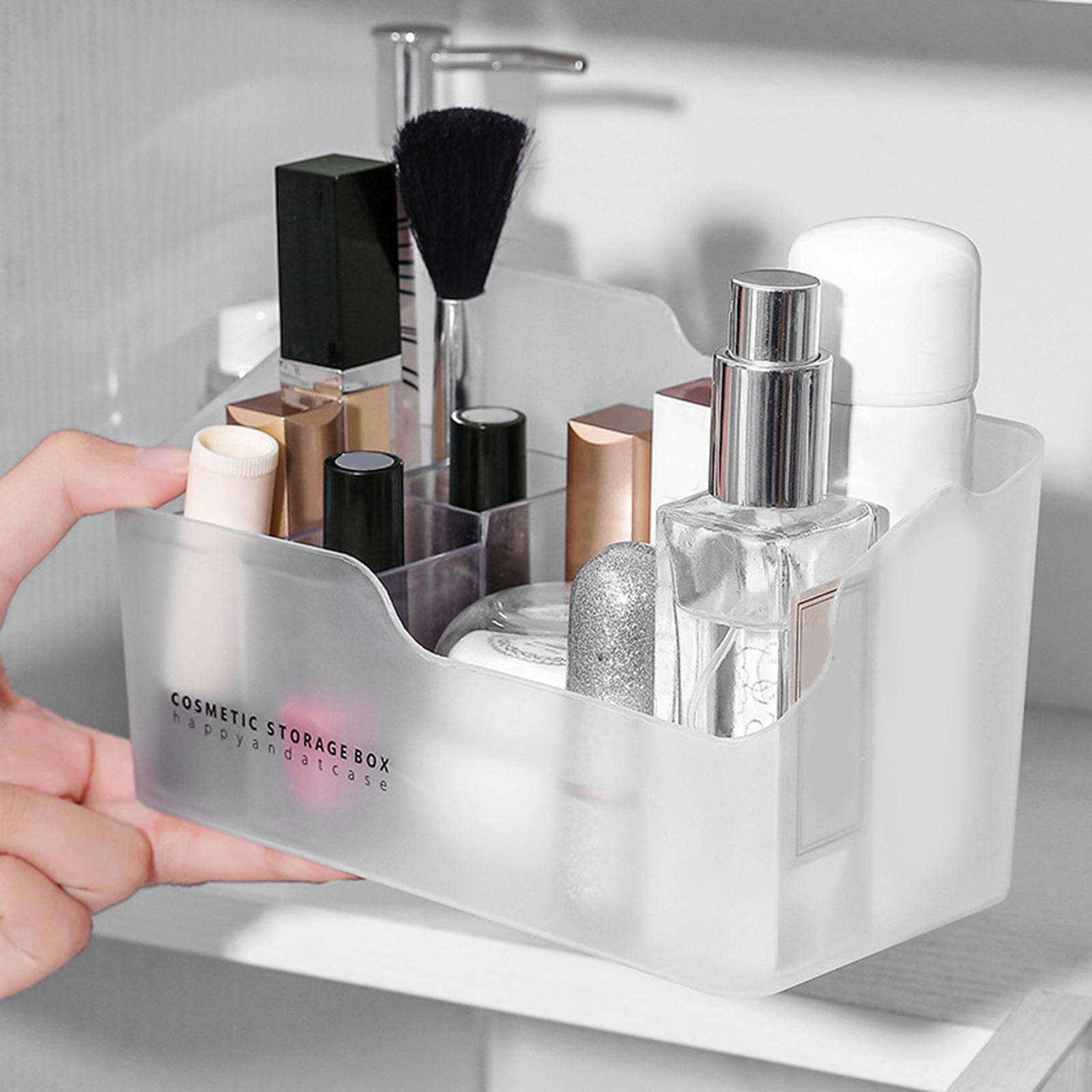 Cosmetics Organizer Makeup Box Jewelry Storage for Perfume Remote Control White