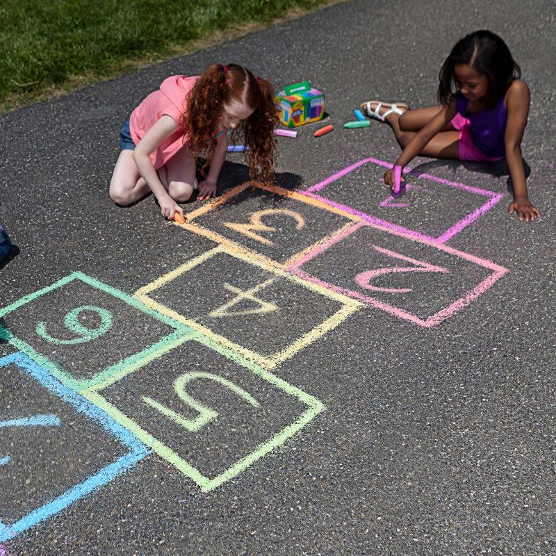 Phấn vỉa hè có thể giặt được, đồ chơi ngoài trời, quà tặng trẻ em, gói 24