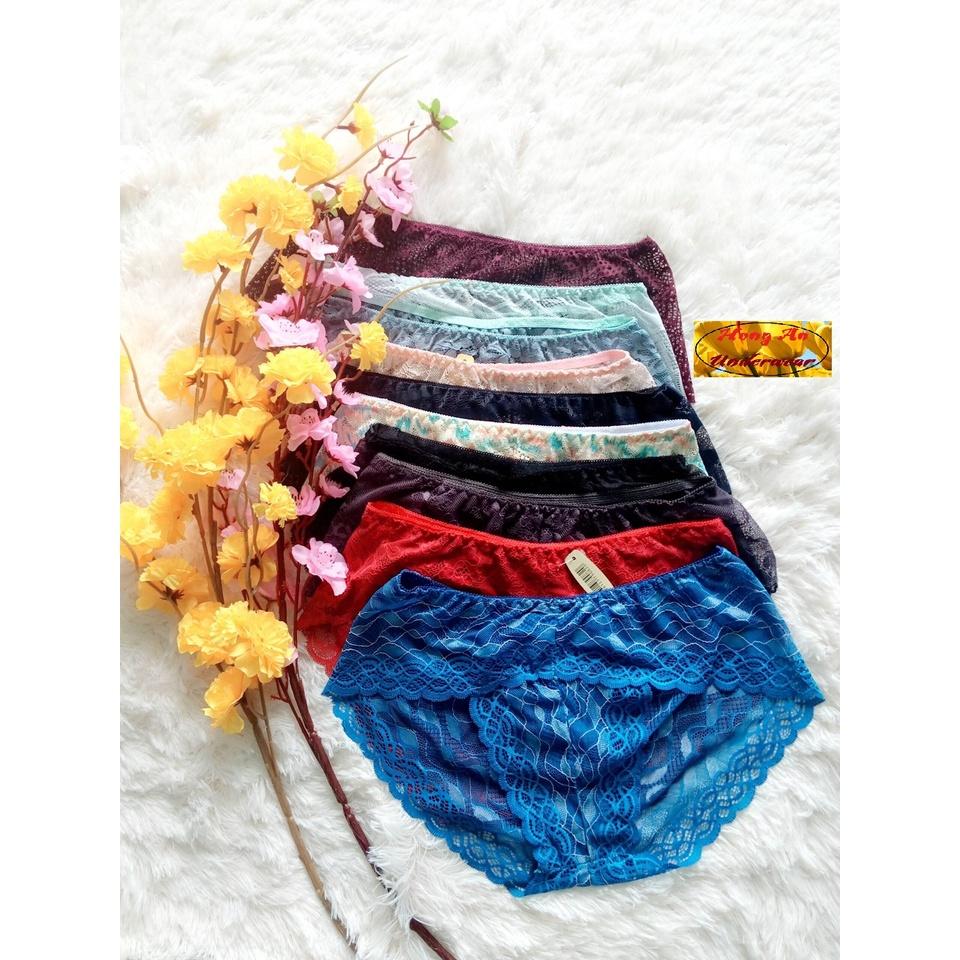 SET 5 Quần lót ren phối ngang, COMBO 5 quần lót ren kiểu thoáng mát