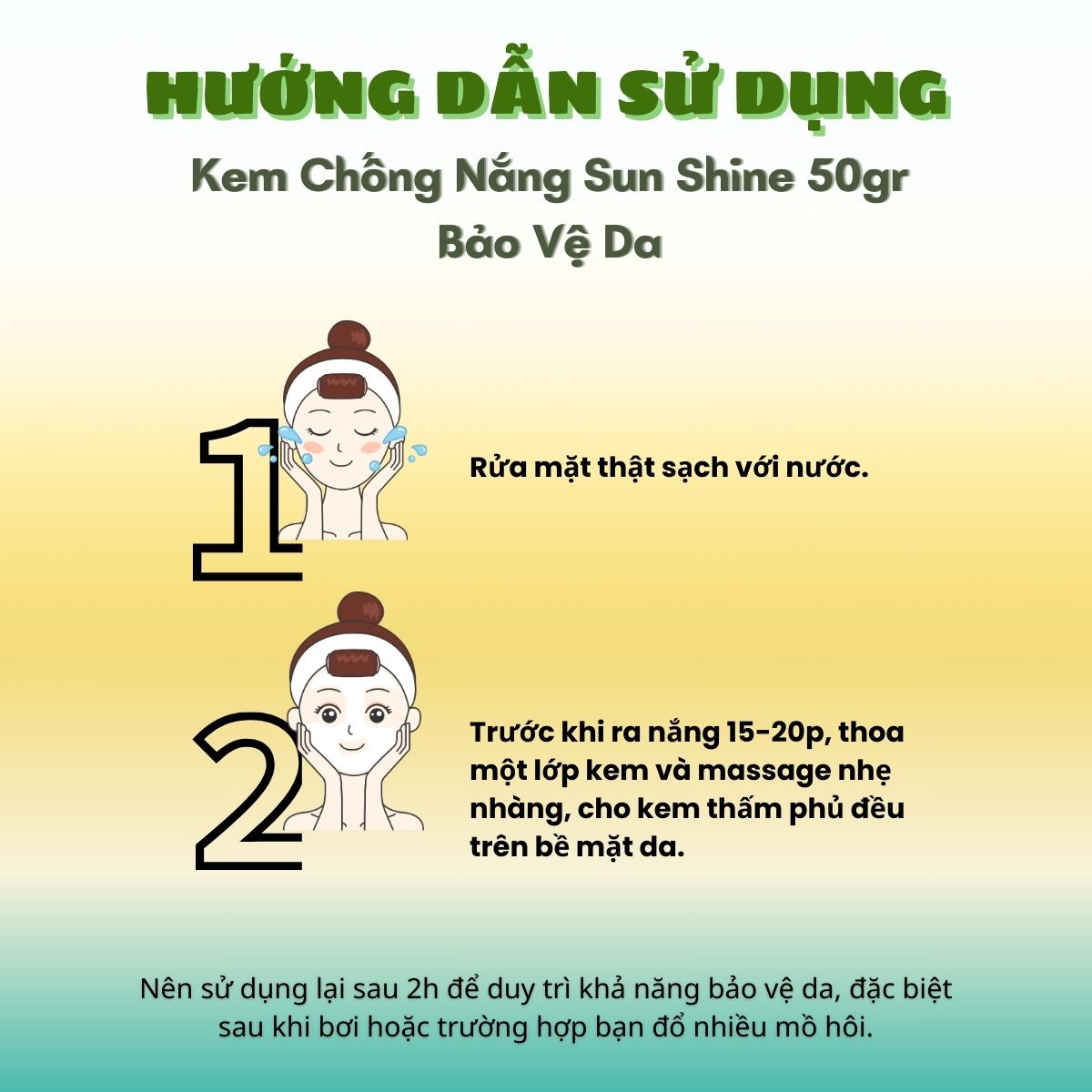 Kem Chống Nắng Dưỡng Da Mặt Sun Shine Mộc Thiên Hương SPF 45, PA+++ (50gr)