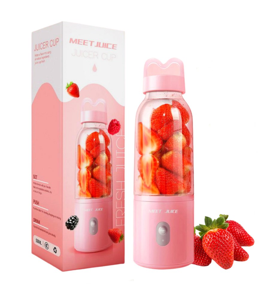 Máy xay sinh tố cầm tay YOICE - meet juice 4 lưỡi dao sắc bén không rỉ, dung tích 500ml - Hàng chính hãng