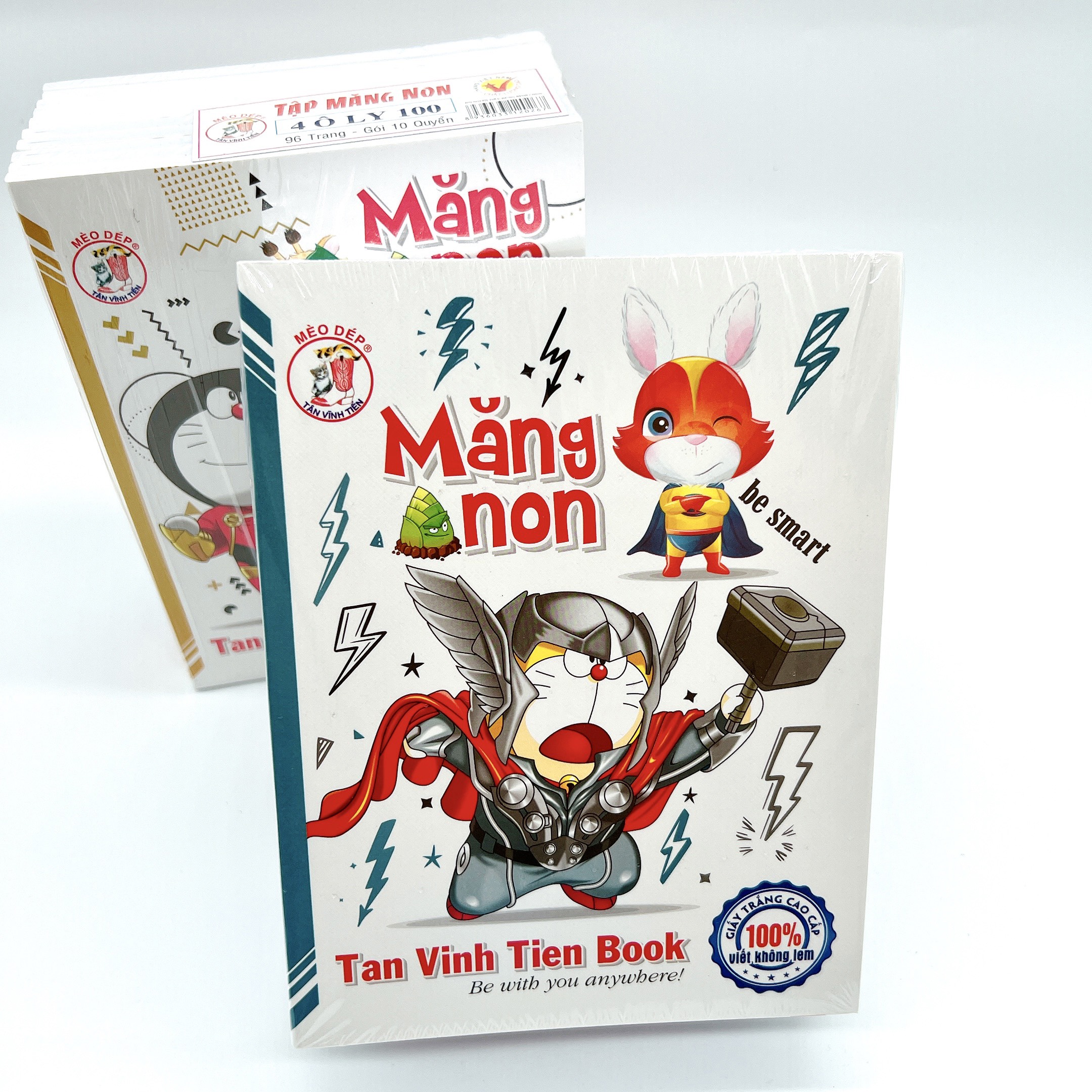 Tập học sinh 96 trang, combo 5 quyển tập tân vĩnh tiến măng non 100% không lem, giấy trắng tinh - Quà tặng cho bé đi học