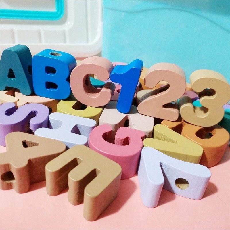 ĐỒ CHƠI XÂU HẠT GỖ NHIỀU CHỦ ĐỀ MÀU SẮC GIÚP PHÁT TRIỂN KỸ NĂNG CƠ BẢN CHO BÉ CAO CẤP