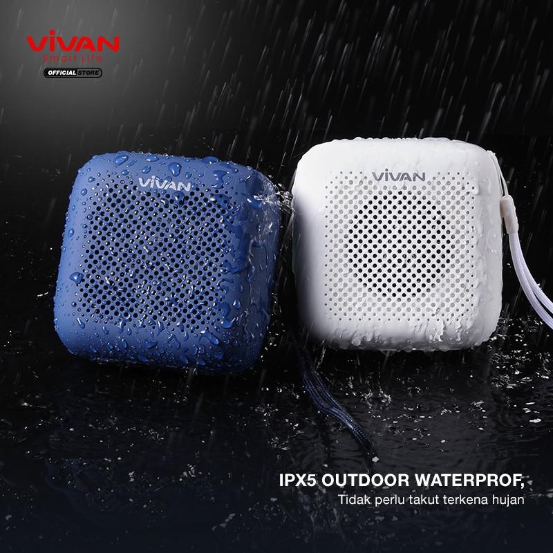 Loa Bluetooth TWS 5.0 VIVAN Chống Nước IPX5, Công Suất 5W, Dung Lương Pin 1800mAh Nghe Nhạc Cực Đã - Hàng Chính Hãng