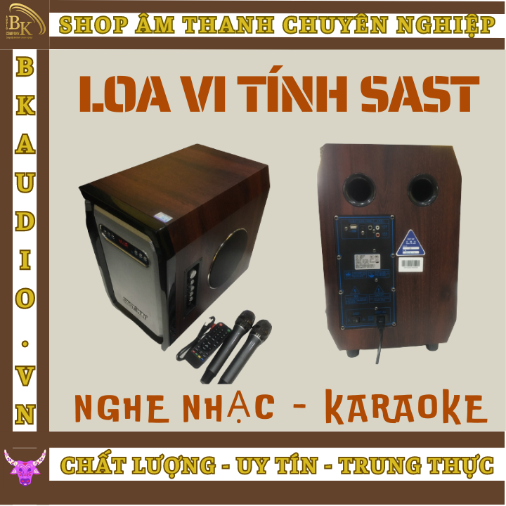 Loa karaoke Bluetooth không dùng bình SAST công suất lớn 250w Loa karaoke Bluetooth - vi tính SAST âm thanh vòm 3D cực đỉnh