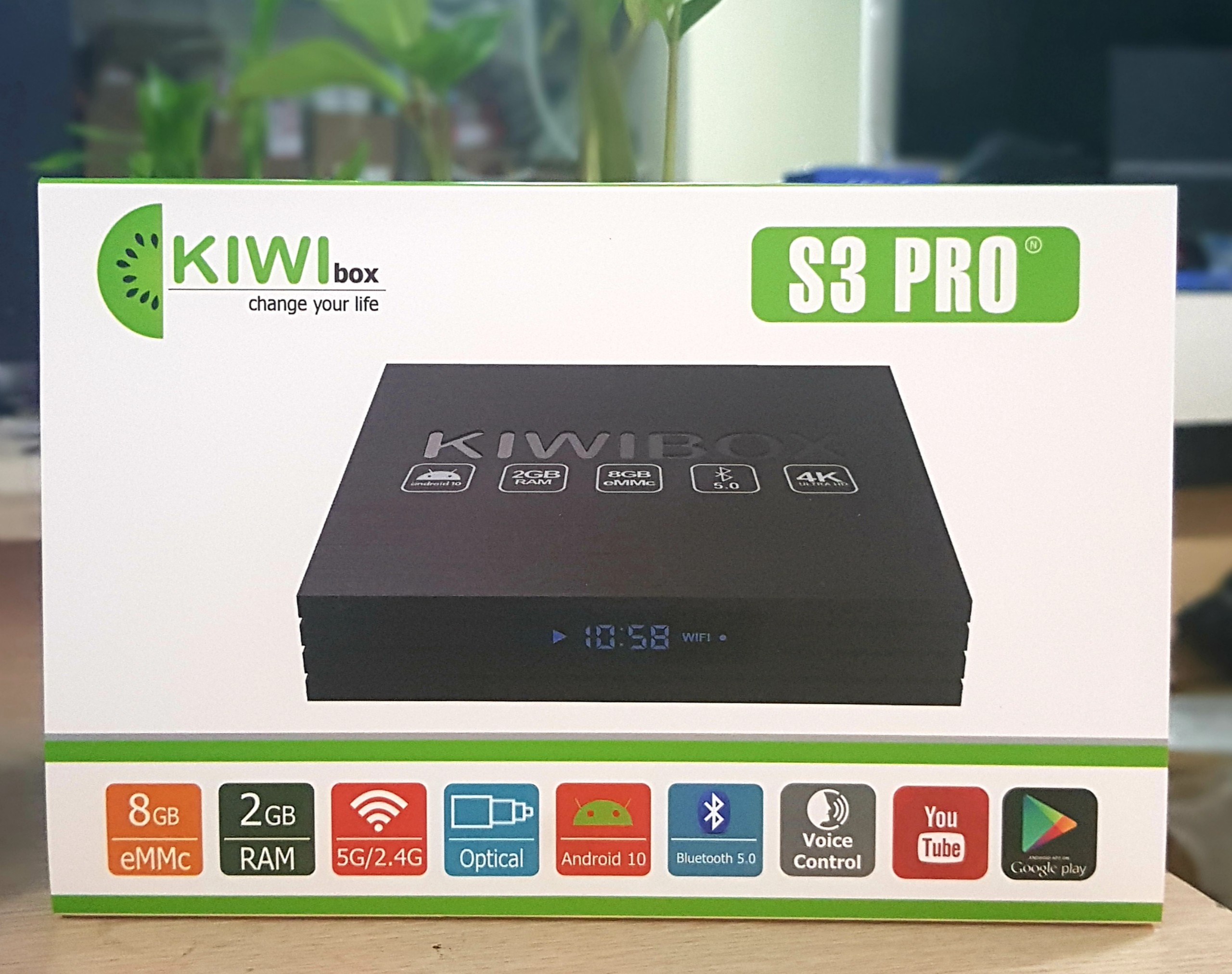 Android box Kiwibox S3pro mới , kiwi s3 pro 2021 Ram 2G, Rom 8G, Wifi 2BT, Android 10, Bluetooth 5.0 - truyền hình miễn phí - Hàng chính hãng