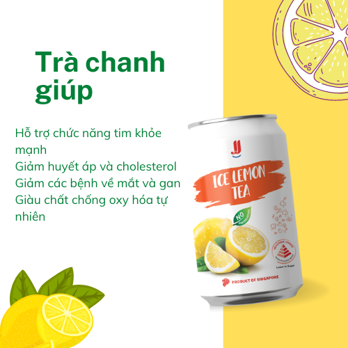 (Chính hãng) Thùng Trà Chanh JJ (24 Lon x 300ml) - Thương hiệu Singapore