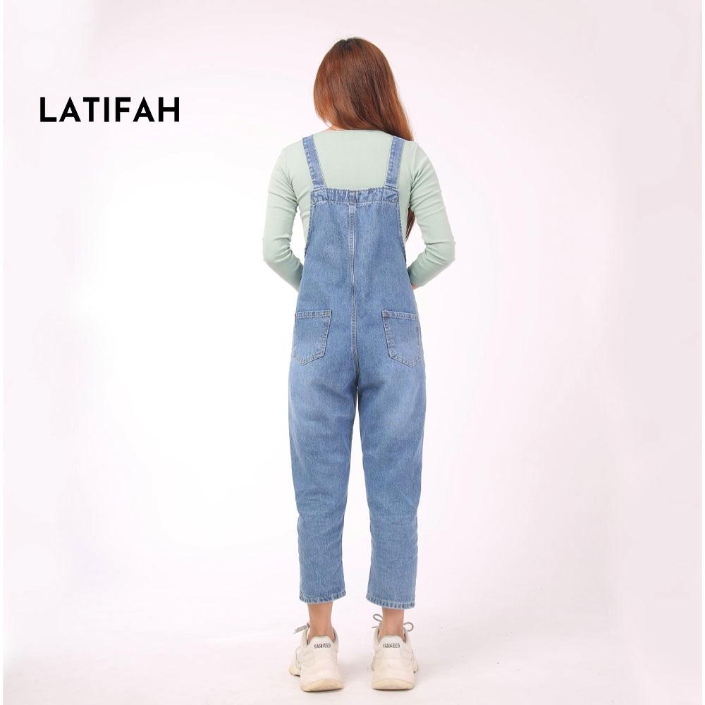 Yếm jeans dài trơn LATIFAH YJ001 phong cách trẻ hàn quốc