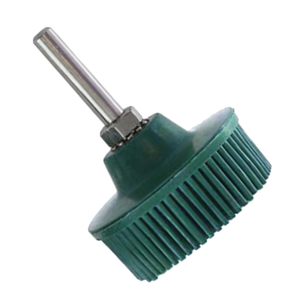 2pcs Tapered Bristle Disc Drill Brush Attachment Rubber Polishing Deburring Disc