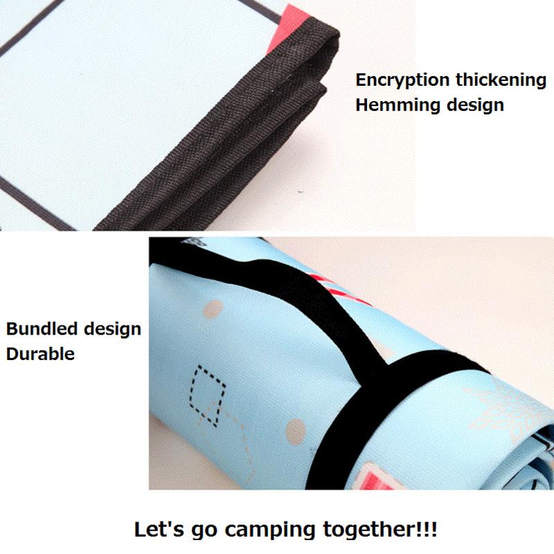 4 Kích Thước Xếp Cắm Trại Thảm Wterproof Dày Thảm Picnic Bãi Biển Miếng Lót Trẻ Em Thảm Chơi Lều Chống Ẩm Chăn