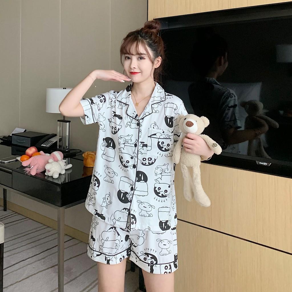 Đồ Bộ Pijama Cộc Mặc Nhà, Bộ Ngủ Cộc Nhiều Màu Xinh Xắn Nhẹ Nhàng CCCP10