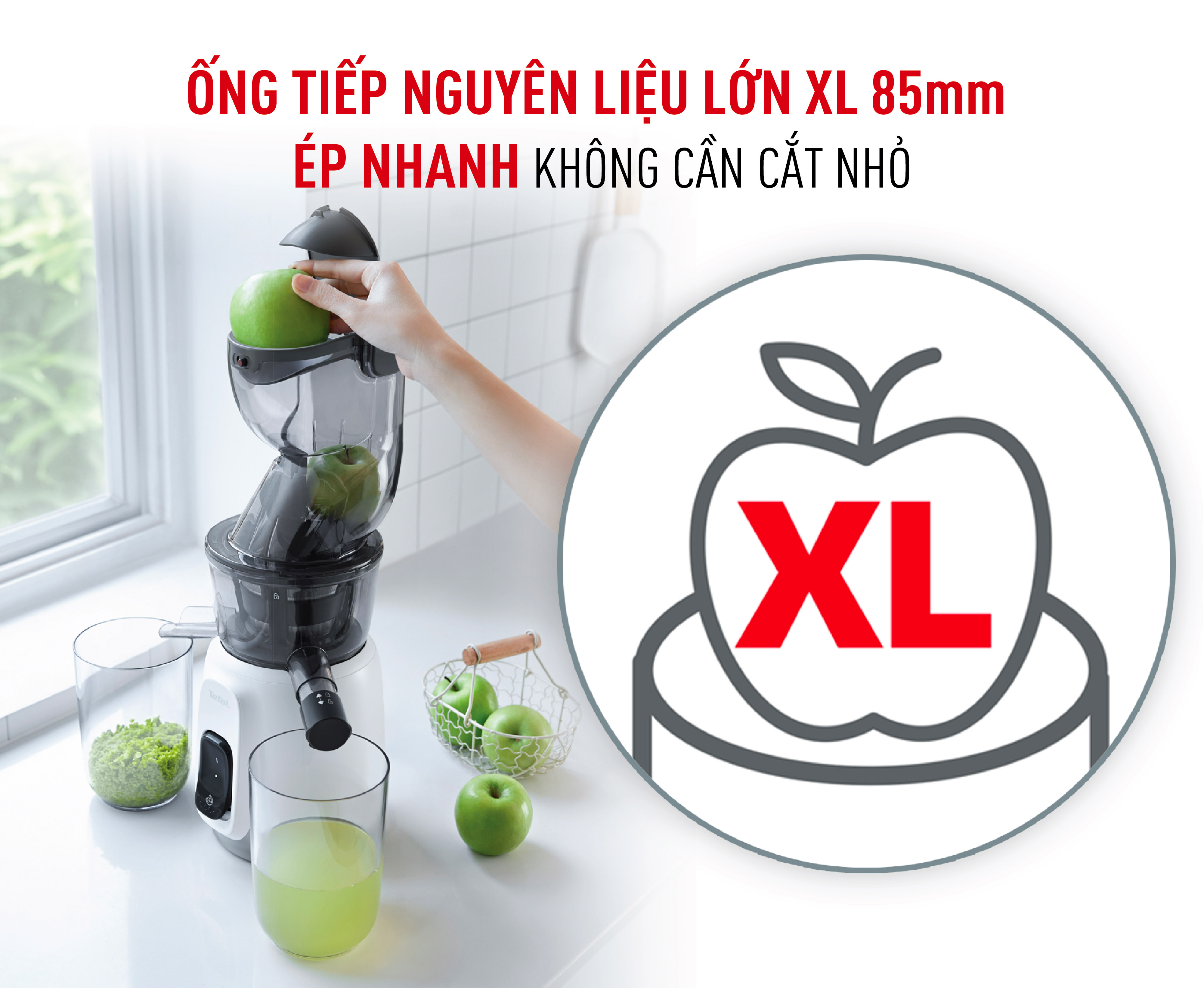 Máy ép chậm trái cây Tefal ZC600138 - Hàng chính hãng