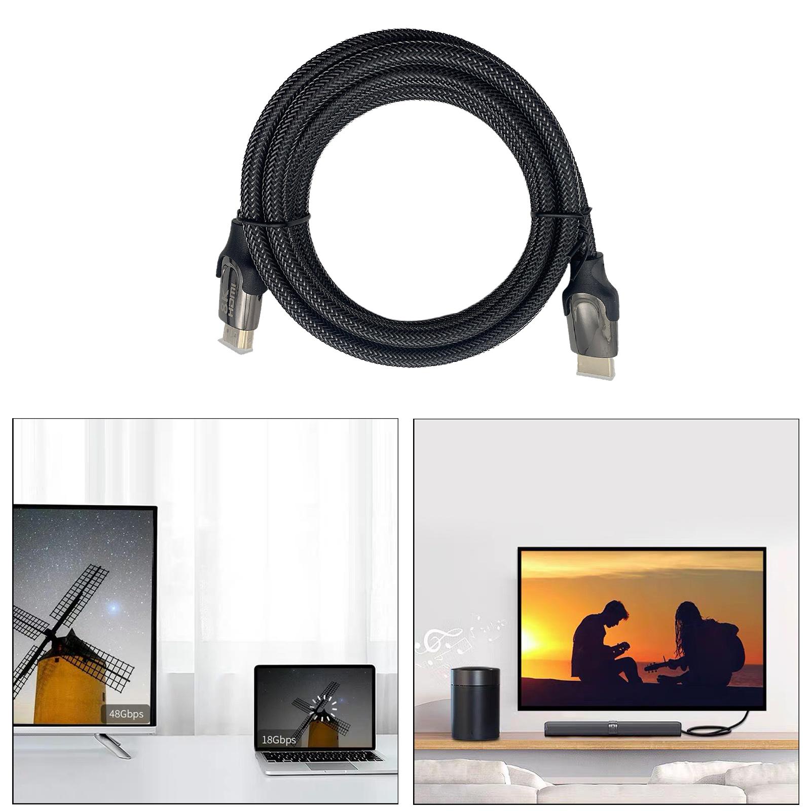 High-Speed, Ultra HD HDMI 2.1 Cable Replacement, High definition 48Gbps 8K HDMI Cable Connect Wire Fits for Xbox, TV PC, DVD Player