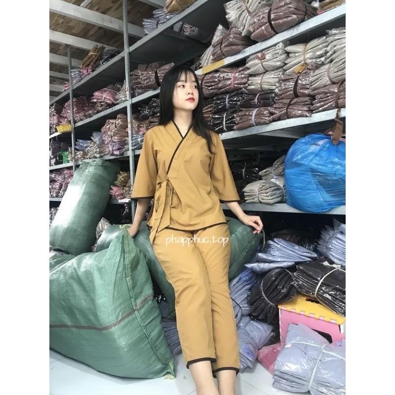Thời Trang Đi Chùa đồ Phật tử mẫu xéo nơ