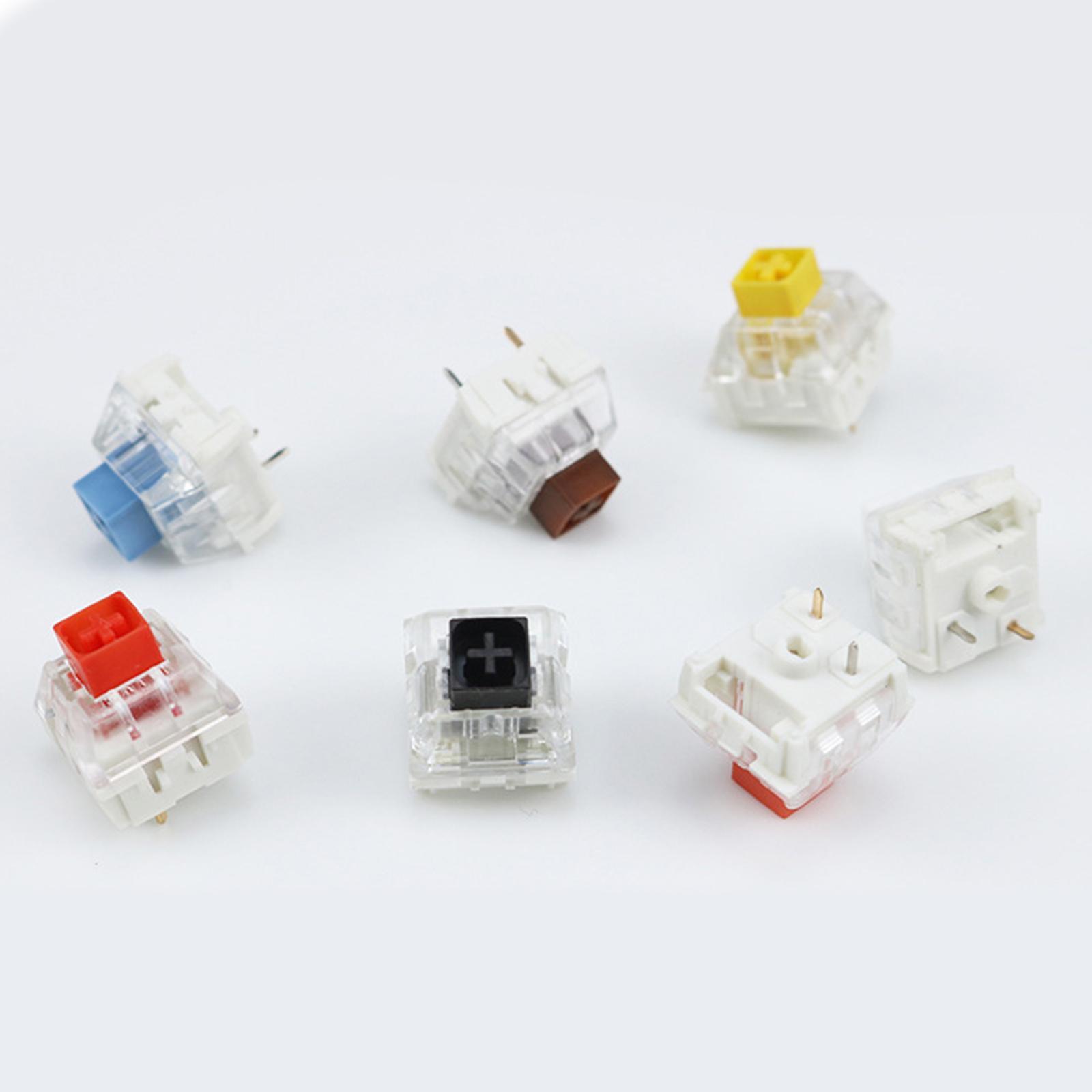 Box Switches for Mechanical Gaming Keyboards 3 Pin Switches IP56 Dust Resistant Clicky Linear Tactile SMD Compatible Plate Mounted