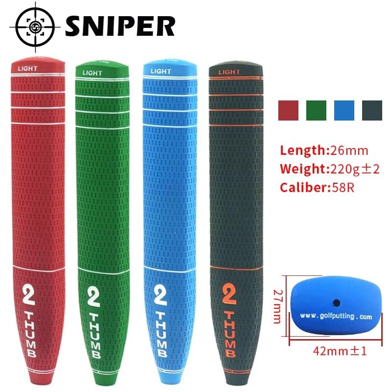 Mới Tay Cầm Chơi Golf 2 Ngón Tay Cái Tay Cầm Gậy Golf 4 Màu Kích Thước Tiêu Chuẩn Với 4 Màu 1 Chiếc Gậy Câu Lạc Bộ Putter tay Cầm Miễn Phí Vận Chuyển Color: green
