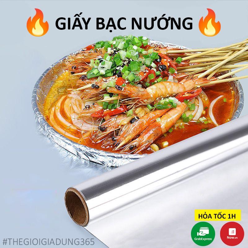 Giấy Bạc Nướng Thực Phẩm Lót Nồi Chiên Không Dầu Cuộn Lớn 5 MÉT, 10 MÉT Bọc Bảo Quản Thức Ăn Vệ Sinh Sạch Sẽ