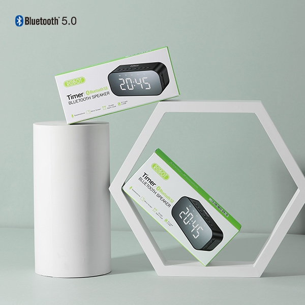 [[ KÈM VIDEO - Loa Bluetooth 2 trong 1 ]] - Loa Bluetooth V5.0 Kiêm Đồng Hồ Báo Thức Mặt Gương 1500mAh, Playtime liên tục 5H - RB550 - Hàng Chính Hãng