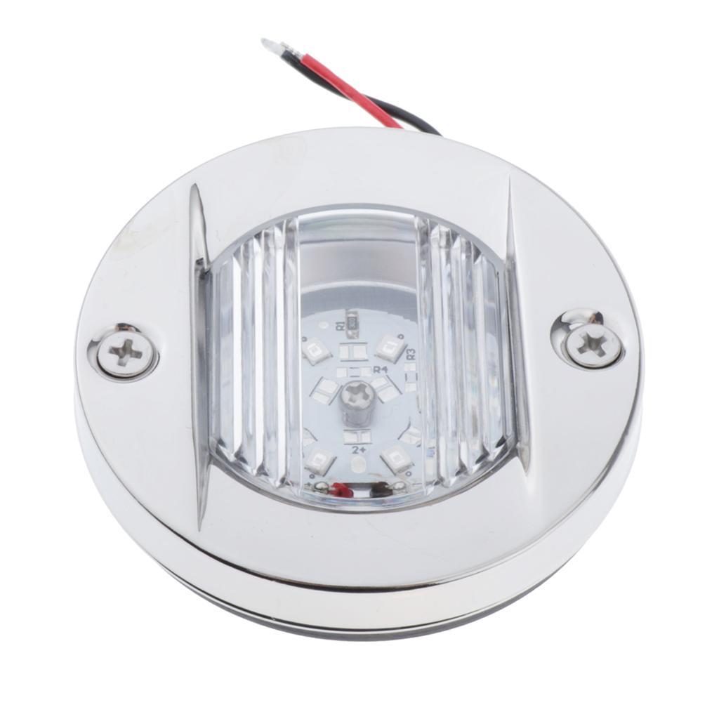 Stainless Steel Marine Boat Yacht RV 6 LEDs Step Courtesy Light 12V White