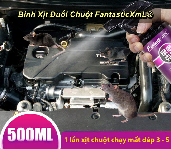 Bình Xịt Đuổi Chuột Fantastic XmL️ Dùng Để Chống Chuột Vào Khoang Máy Ô tô - Home and Garden