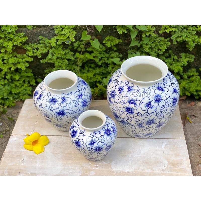 Bình cắm hoa- trưng bày, dáng vò. Gốm sứ Bát Tràng