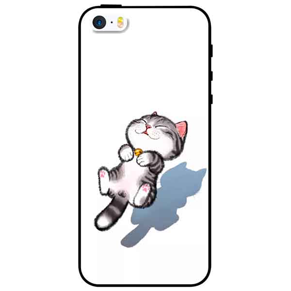 Ốp lưng in cho Iphone 5/5s/5se Mẫu Mèo Sọc