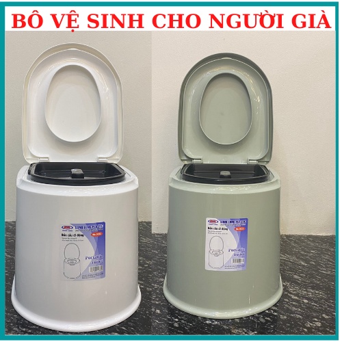 Bô Vệ Sinh  Di Động Cho Người Già Có Tay Vịn , Bô Vệ Sinh Chống Trượt Dễ Dàng Vệ Sinh Trong Mùa Đông