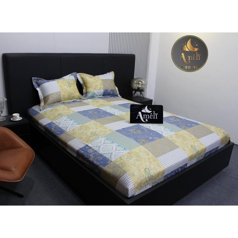 Ga Chun Hàn Quốc 2mx2m2 Ga Mỏng Kèm 2 Vỏ Gối Trần Bông