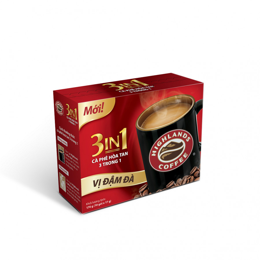 Cà phê Highlands coffee 3in1 hòa tan (10 gói x 17g)