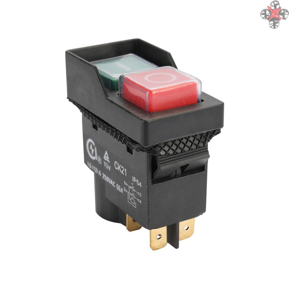 250V Universal CK21B/250V Safety Switch Emergency Stop Safe Cut Off Killer Waterproof and Dustproof Switches Electromagnetic Switch for Grinding Machine