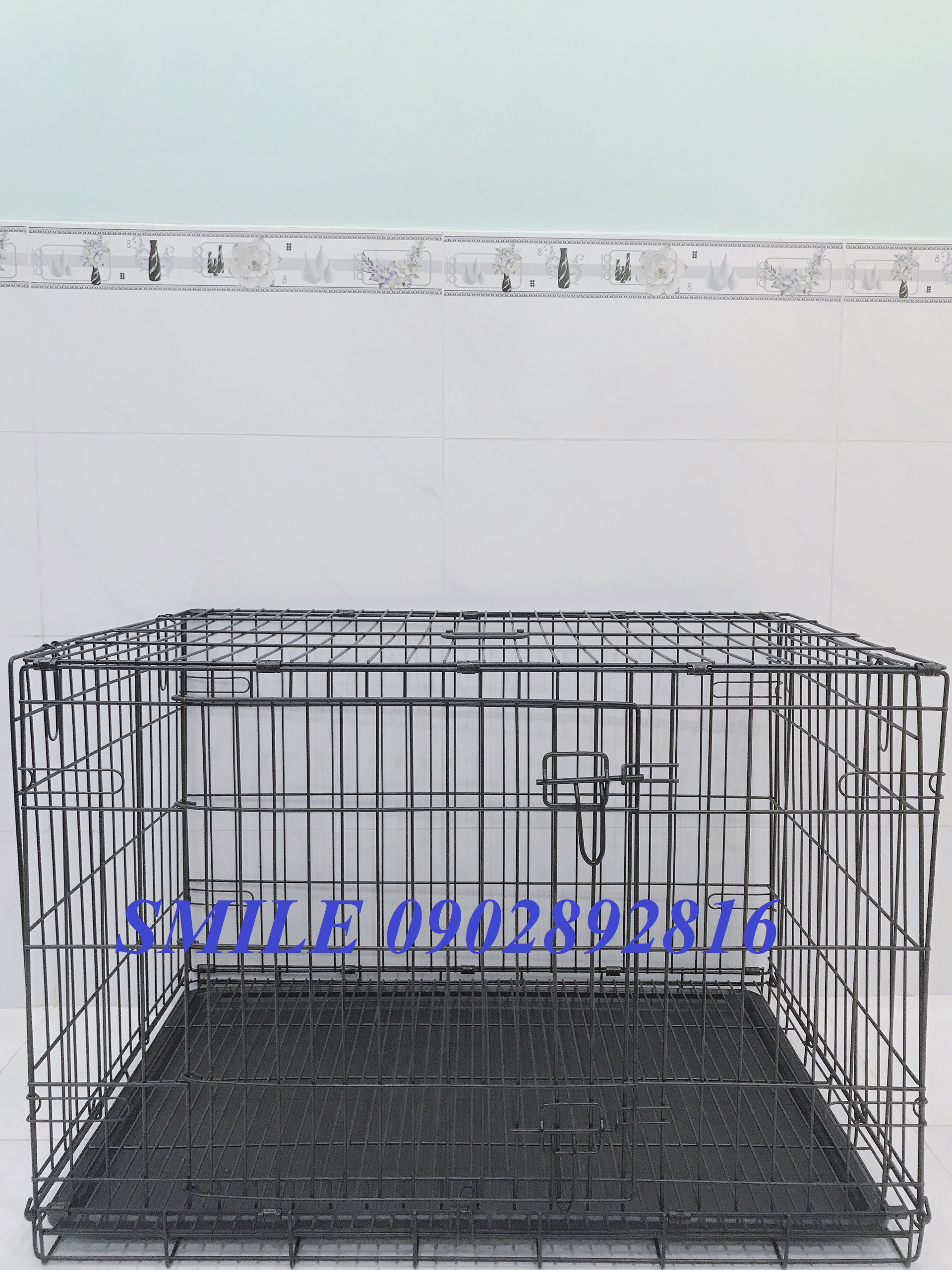 CHUỒNG CHÓ SIZE LỚN NAN SIÊU DÀY 90X60X65CM GẤP GỌN TIỆN LỢI DÀNH CHO PET LỚN