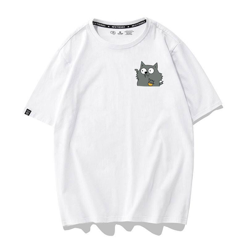 Áo Thun Unisex In Hình Icon Thời Trang Nam Nữ Couple Nhiều Màu Họa Tiết Cáo - Cotton - AT010
