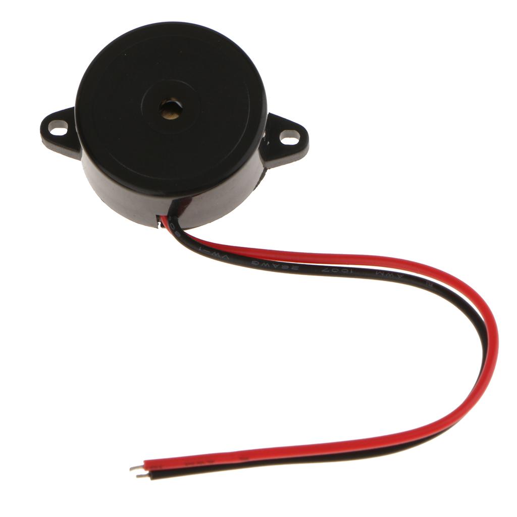 Hoạt Động Piezo Buzzer DC 1.5-15V 85dB Với 2 Dây Dẫn Điện Alarmer 2 Gói